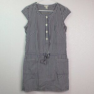 J. Crew Black White Gingham Drawstring Wai…